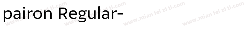 pairon Regular字体转换